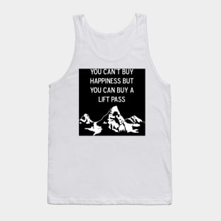 Ski Snowboard Lift Pass Grand Teton Mountains Tank Top